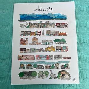 Asheville North Carolina Watercolor Art